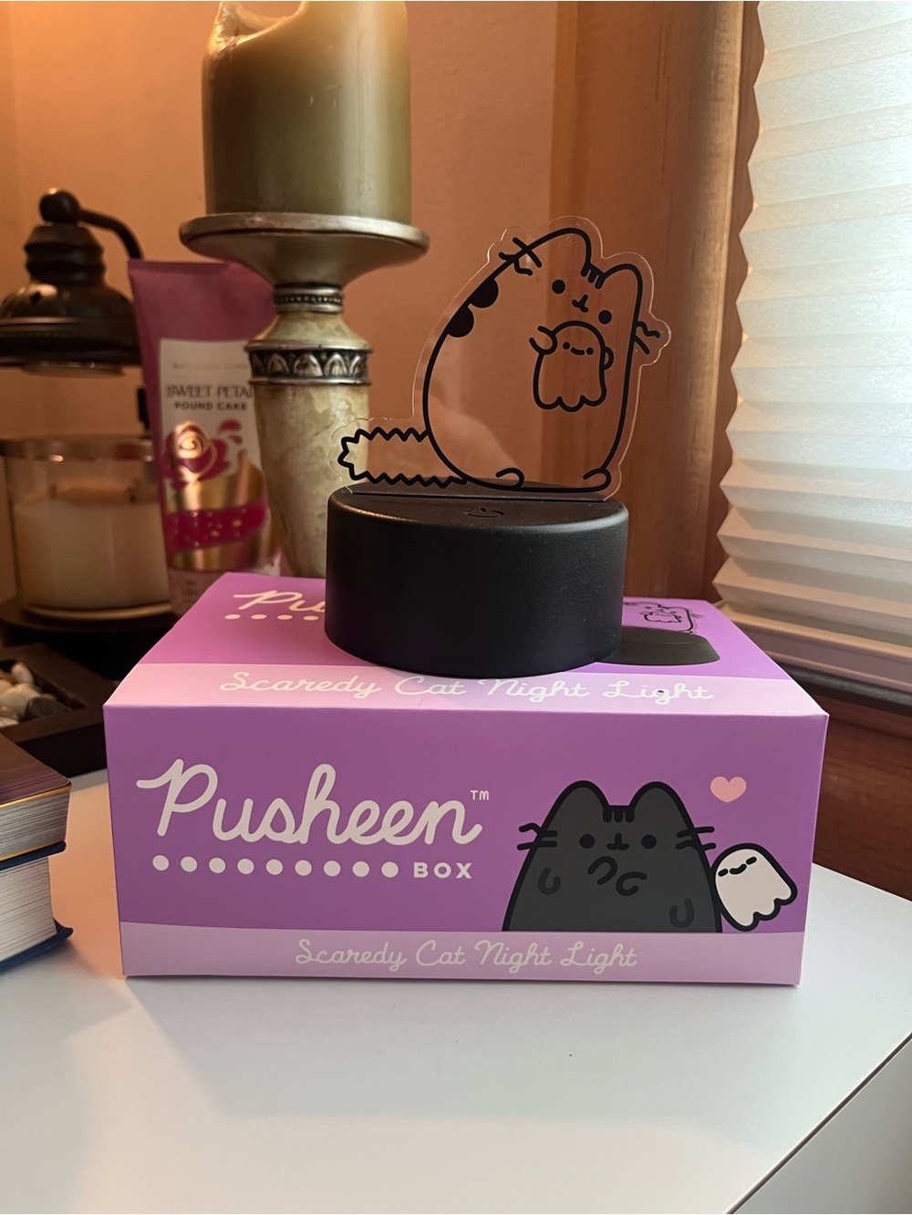 Pusheen Fall 2023 box Scaredy Cat Night Light
